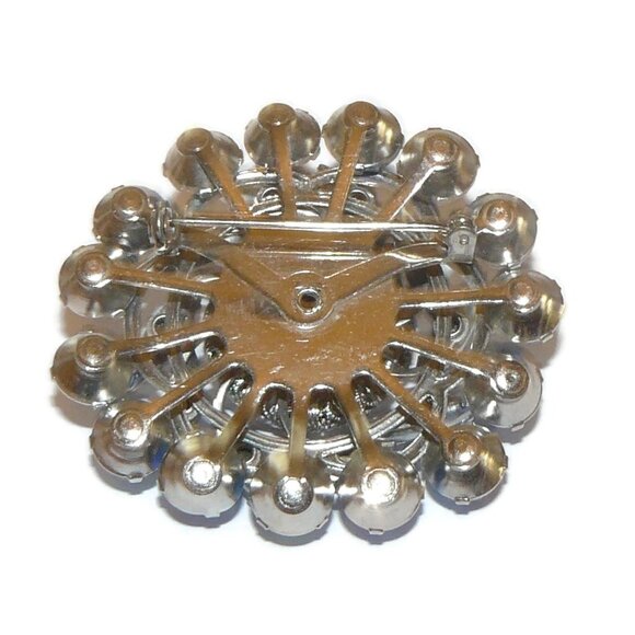 Vintage Large Blue Rhinestone Brooch - Picture 10 of 10